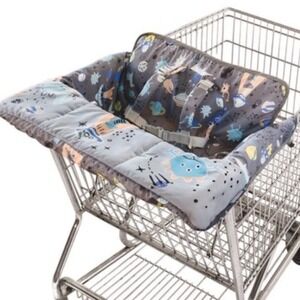 On The Go Goldbug Shopping Cart High Seat Cover Aliens Outer Space Print Gray